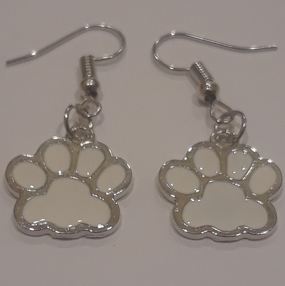Marcella Jewelry - Handmade Beautiful Silver Plated Dog Paw Earrings